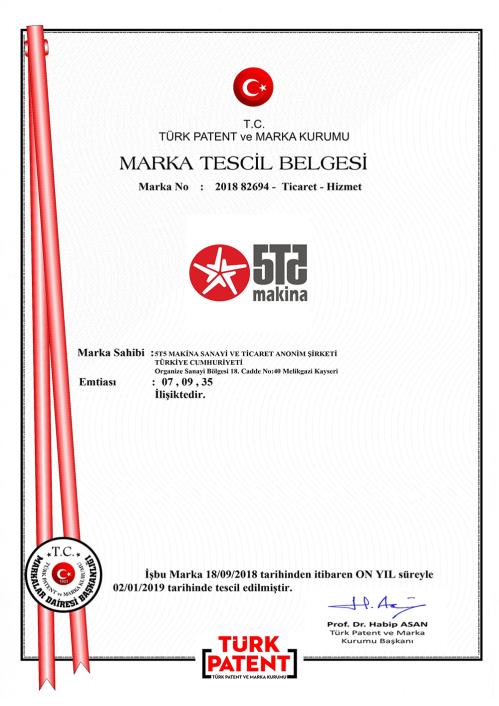 Marka Tescil Belgesi